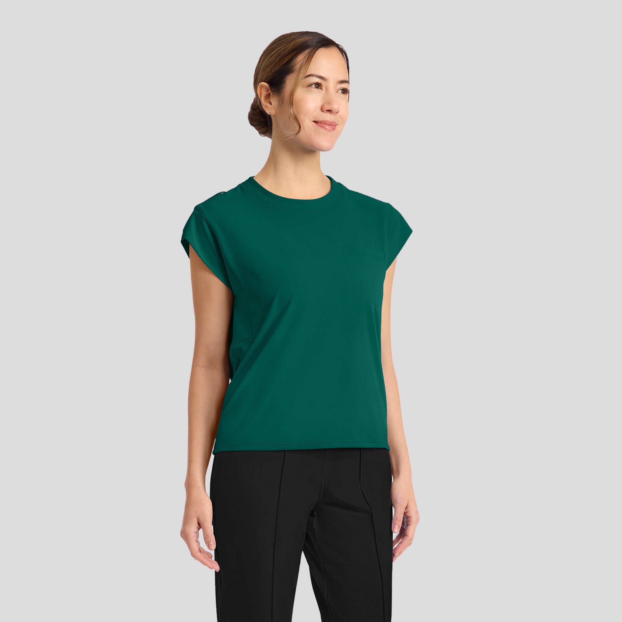 Achieve Crew Neck Scrub Top | Hunter