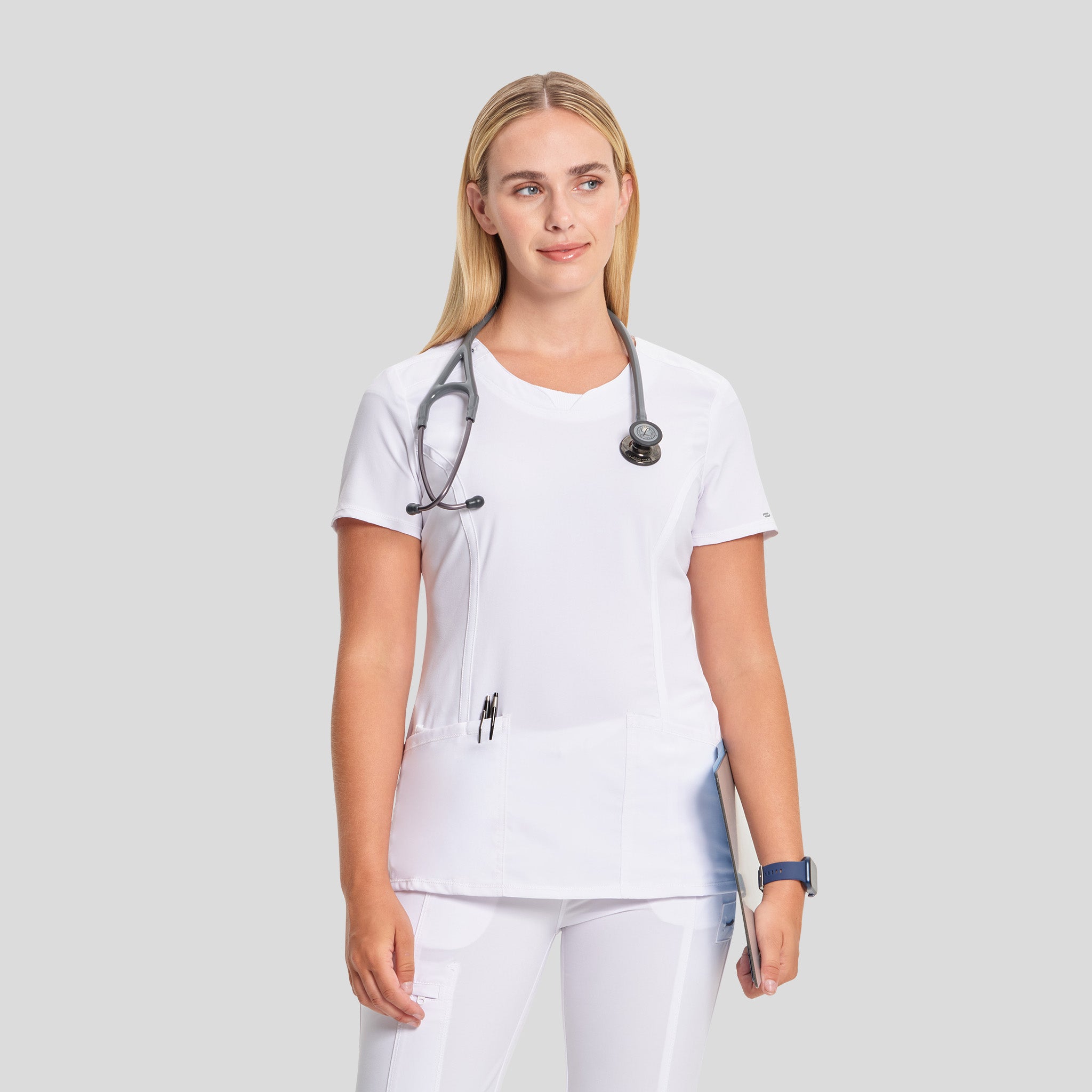 Women's Round Neck Top | White