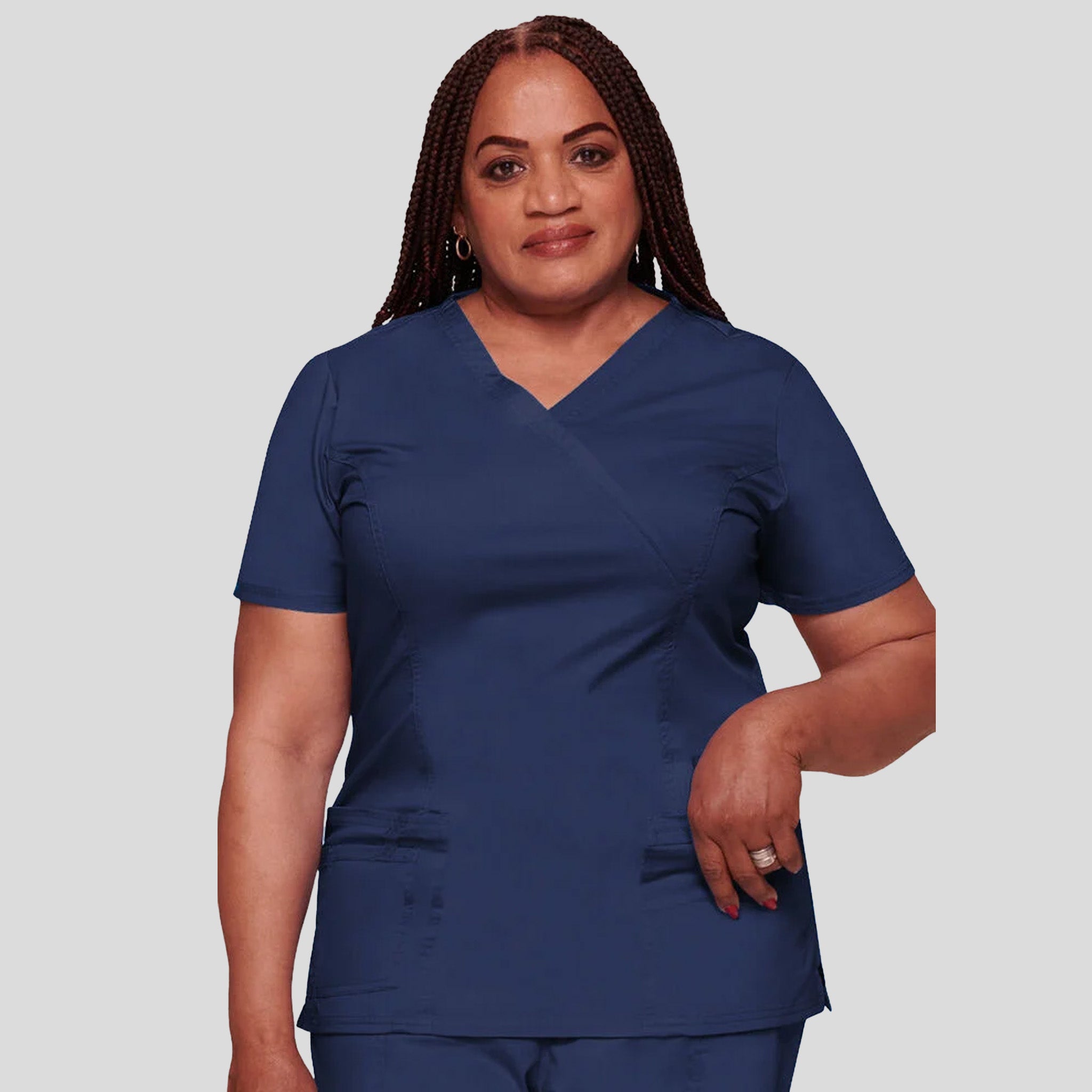 Women's Mock Wrap Princess Seam | Navy