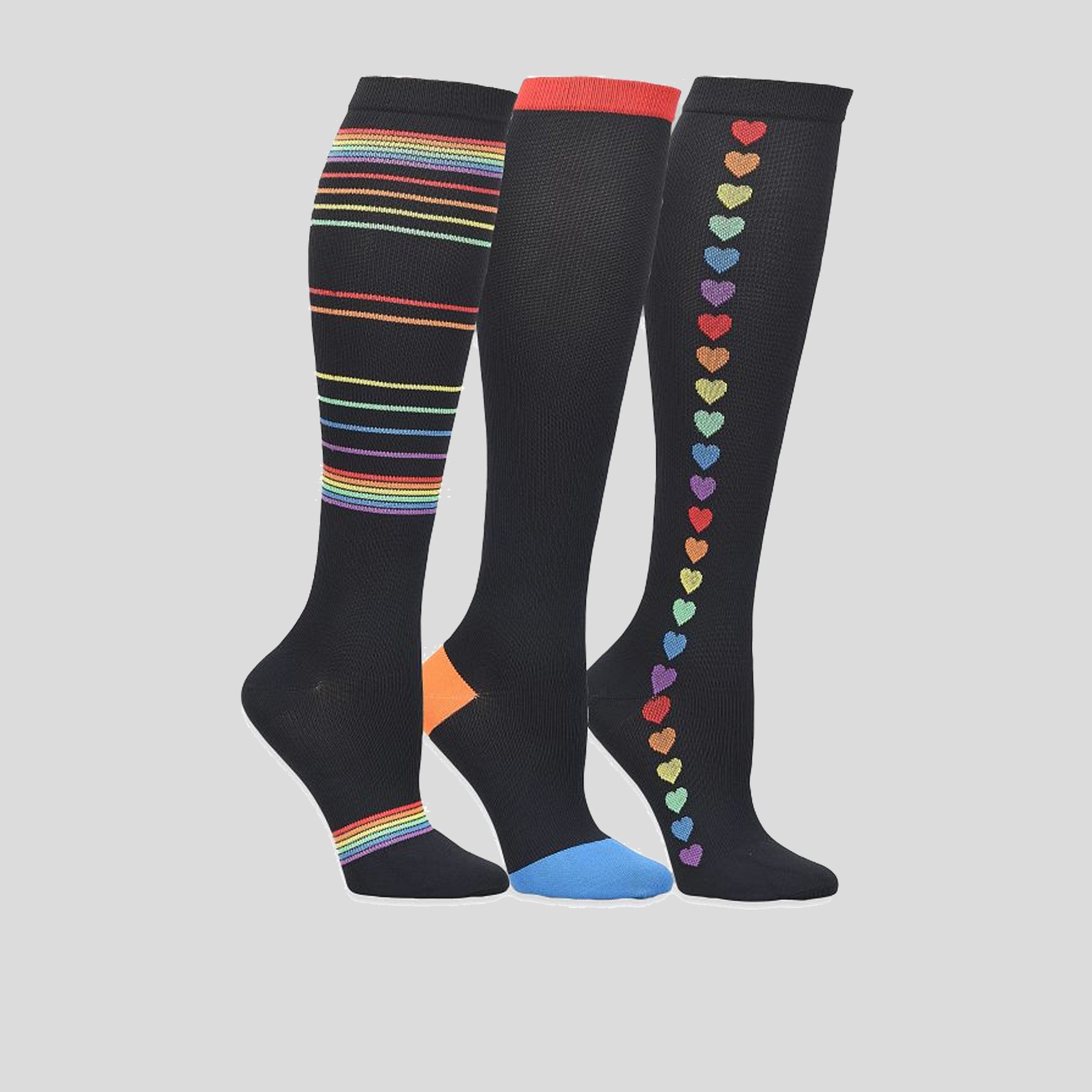 Compression Sock 3-Pack | Rainbow Assortment