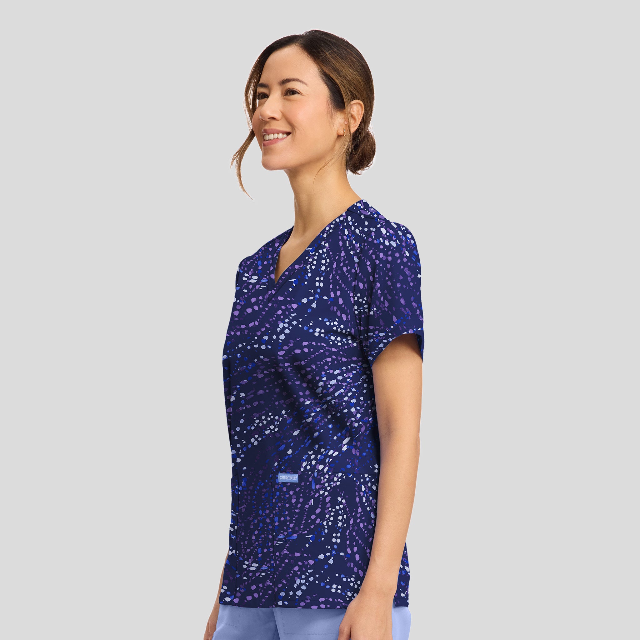 Women's Wild Specks Print Scrub Top