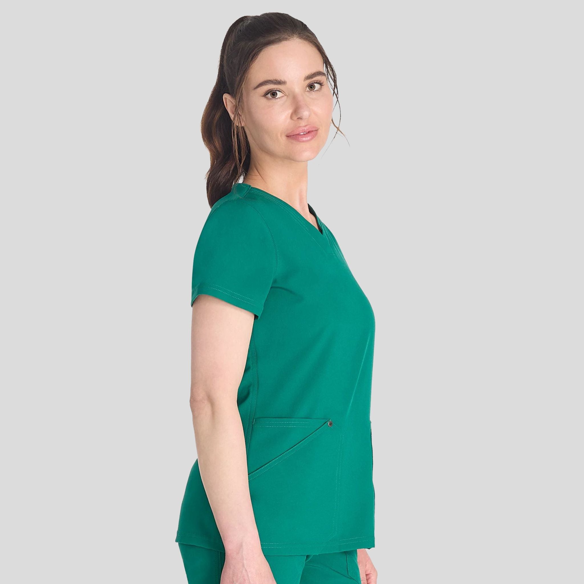 Women's V-Neck Scrub Top | Hunter