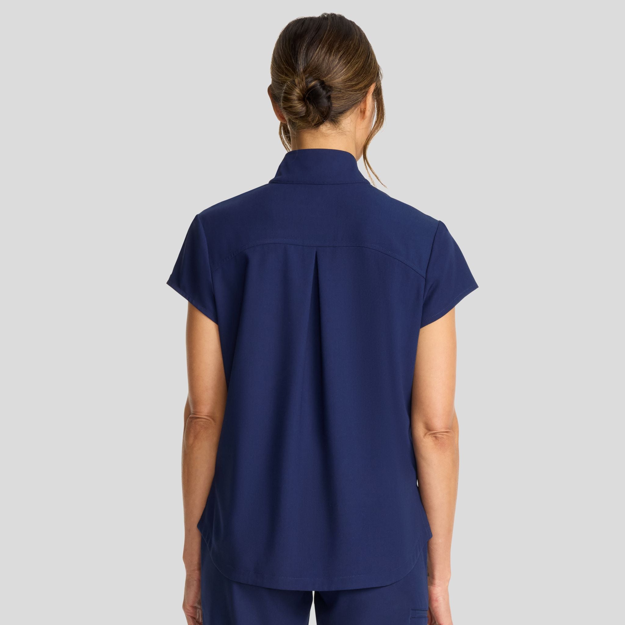 Women's Bella Quarter Zip Scrub Top | Navy